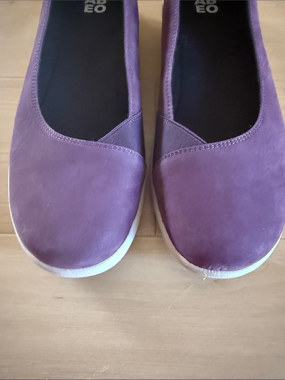 ABEO EMRIE PEW2210 LEATHER BALLET FLAT WOMENS SHOE COMFORT SLIP ON PURPLE SZ 10 - Picture 3 of 12